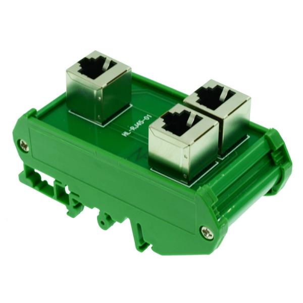 Buy cheap RJ45 8P8C Female Jack Extension Cable Adapter Splitter Buss Board Din Rail from wholesalers
