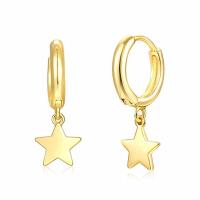 Buy cheap Customized Women Girl Fashion Jewelry Gold Plated Star Dangle Hoop Earrings 925 product