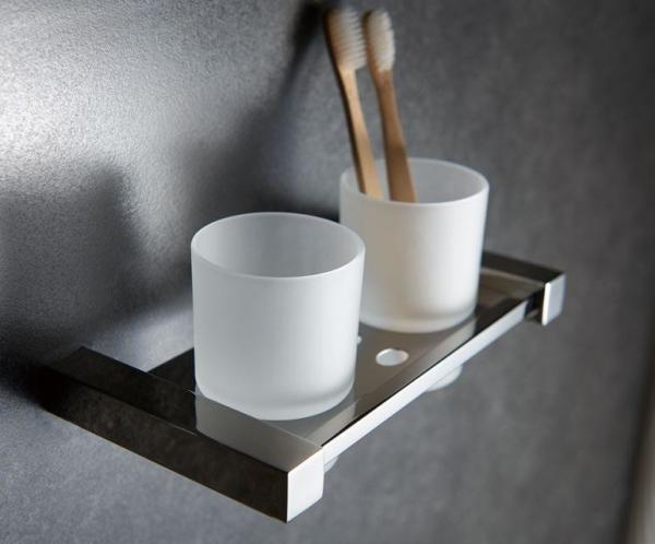Buy cheap OEM ODM Bathroom Tumbler Holders Wall Mounted Double Toothbrush Holder from wholesalers