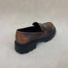 Buy cheap Microfiber Brown Platform Loafers Women Casual Leather Platform Loafers from wholesalers