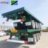 Buy cheap High Efficiency Shipping Container Semi-Trailer Blue 30-80 Tons 2 3 4 Axles Flatbed Semi Trailer from wholesalers