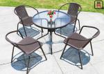 Square/ Round Outdoor Restaurant Tables Carbon Steel Weatherproof Patio