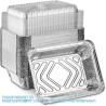 Buy cheap 5x4”8x5.5” Drip Pans Aluminum Foil Food Containers Disposable Takeout Pans With Clear Lids Eco-Friendly & Recyclable from wholesalers