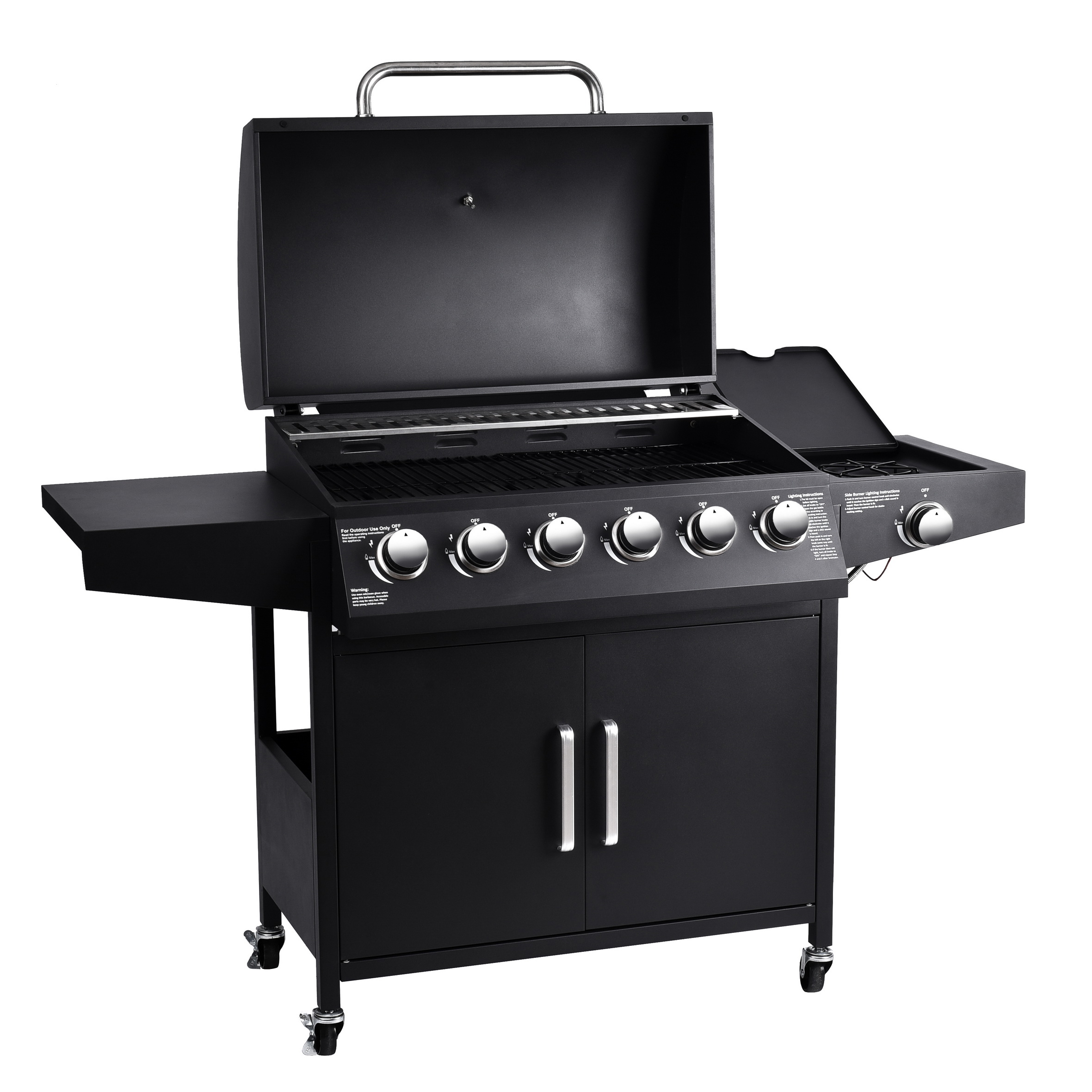 Outdoor Kitchen Cooking 6 1 Burners Gas Grills with Side Burner CE/TUV/LFGB Certified