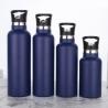 Buy cheap Black Stainless Steel Water Bottles 24 Ounce Vacuum Insulated Double Wall Travel Bottle With Leak-Proof Straw Lid Of Handle Metal Reusable Standard from wholesalers