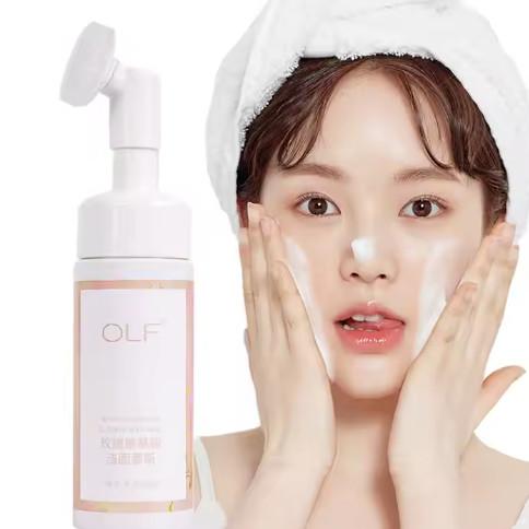 Buy cheap Oem Natural Vegan Moisturizing Face Foaming Wash Whitening Blackhead Acne Remover Hydrating Rose Facial Cleanser All Skin Types from wholesalers