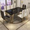 Buy cheap Luxury Stainless Steel Square Apartment Dining Table Assembly from wholesalers