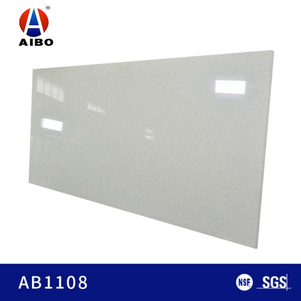Quality Glossy 3200*1600 MM Glass Quartz Kitchen Decorative Countertop for sale