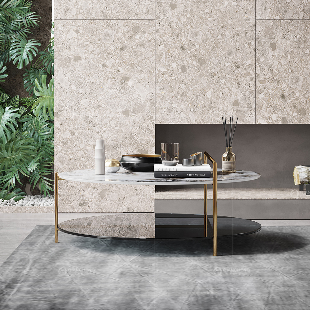 Round SS Coffee Table Sets Hotel Center Home Living Room Furniture