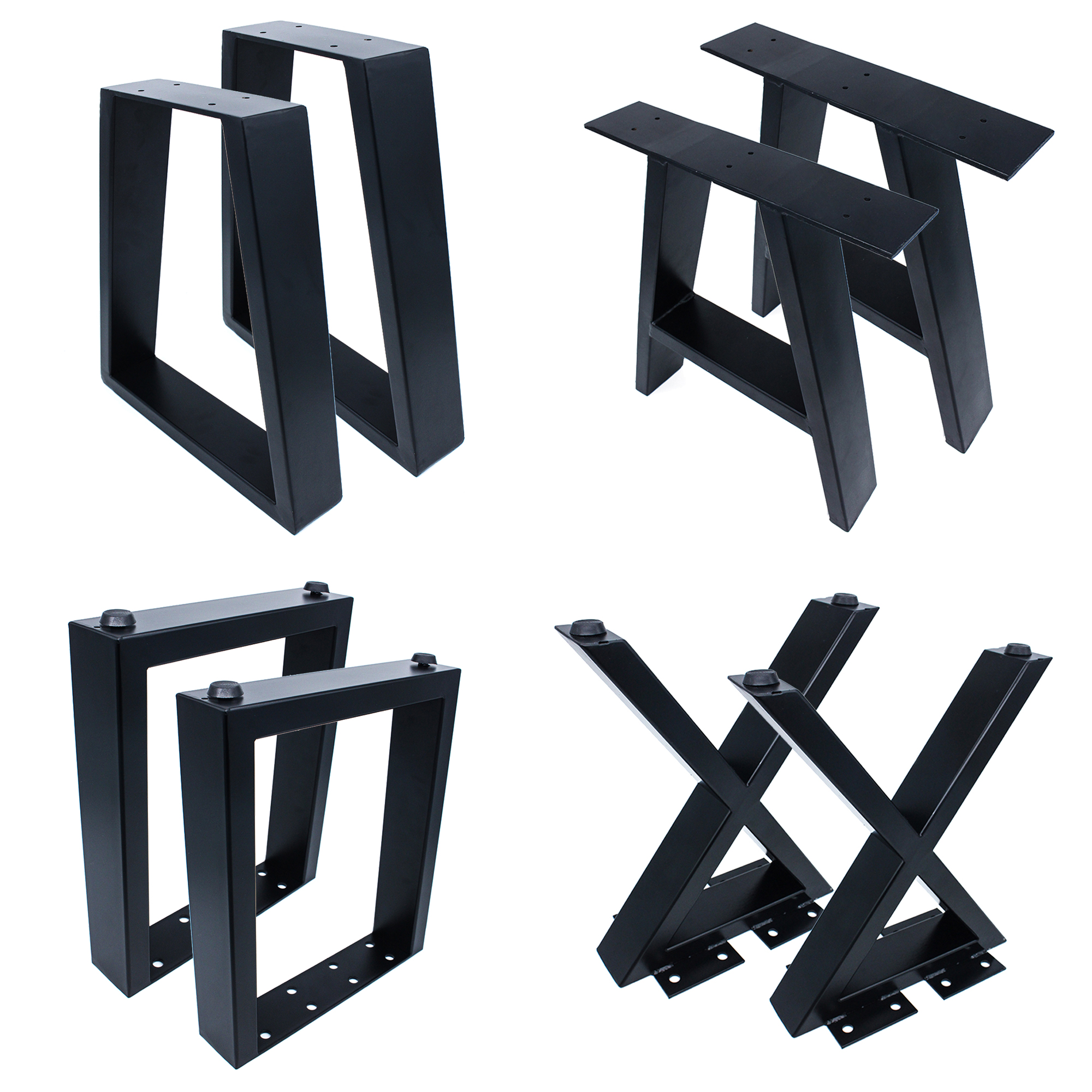 Single-side Bracket Structure Modern Dining X Shaped Metal Table Legs for Industrial