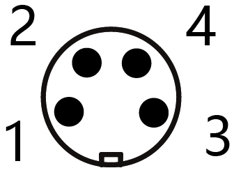 IP67 M8 Connector Field-Wireable Screw Terminals Male 4P Shield