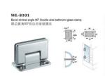 Buy cheap bevel circinate 90 degree double side glass clamp stainless steel glass door hardware for shower door WL-8101 from wholesalers