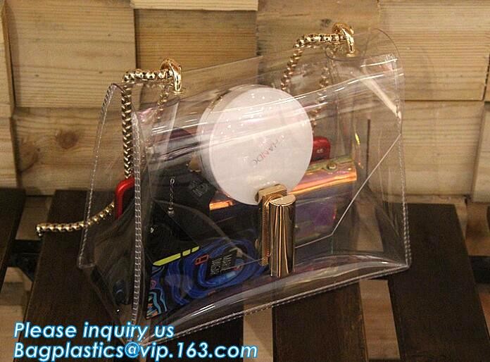 summer tote bag Transparent PVC Beach Shoulder Bags jelly candy bag, Fashionable Handbag Shoulder Bag, wallet, pac, pack
