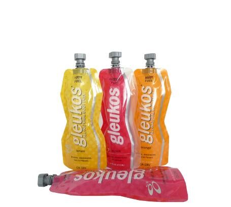 Hot sale customed plastic bag for liquid stand up pouch with top spout