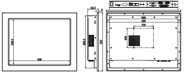 15 Inch Fanless Panel PC Support 3rd 4th 6th 7th 8th 10th Gen U Series CPU