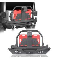 Buy cheap Jeep Wrangler JK Rear Off Road Bumpers 100*50*30cm Carbon Black product