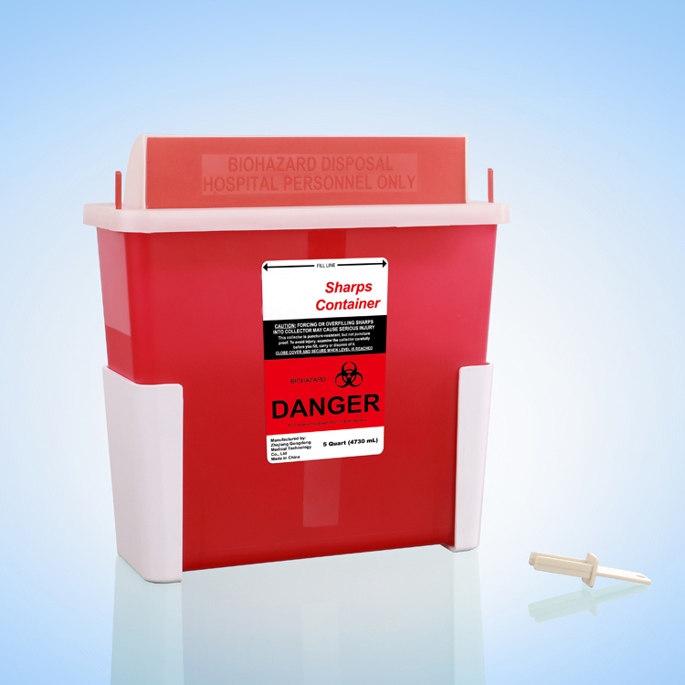 Hospital Safety Injection Syringe Needle Plastic Medical Disposable Sharp Container