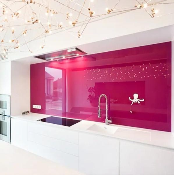 Buy cheap 3mm-19mm Colored Black Lacquered Glass Kitchen Splash Back Glass Custom Splashback Toughened Glass Easy Clean / Maintain from wholesalers