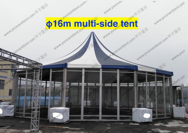 Buy cheap PVC Fabric Polygon Tent Multi - Side , ISO 9001 Approved Pagoda Canopy Tent from wholesalers