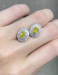 Oval Brilliant Cut Lab Diamond Jewelry Diamond Stud Earrings 0.5ct VS1