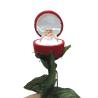 Buy cheap Ceremony Promotion Jewelry Velvet Box Red Rose Shaped With Fast Flashing LED Lights from wholesalers
