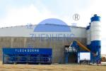 HZS50 Electric Portable Concrete Batch Plant With1000l Discharging Volume