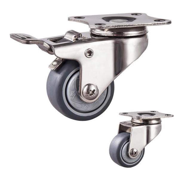 Buy cheap 50mm Diameter 50kg Capacity TPR Stainless Steel Casters from wholesalers