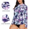 Buy cheap Zip Front Women's Rashguard Swimsuit Sun Protection Swimming Jacket from wholesalers