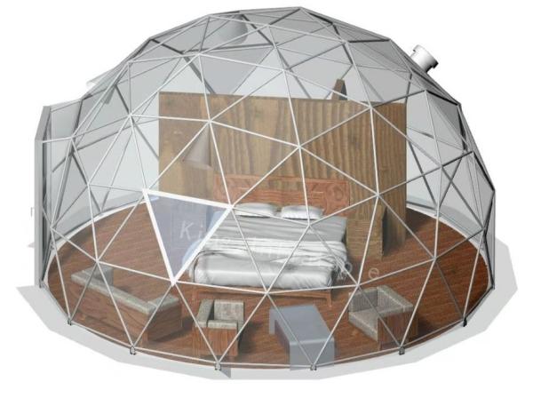Buy cheap Outdoor Transparent 4 m Geodesic dome tent Bubble Camping Tent With A View Of The Stars Steel Pipes from wholesalers