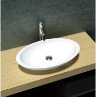 Buy cheap Fashionable Antique Wash Basin White Artificial Stone Vessel Sinks product
