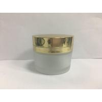 Buy cheap Eco Friendly Glass Cosmetic Jars 50g For Cream Packaging With Gold Cap product