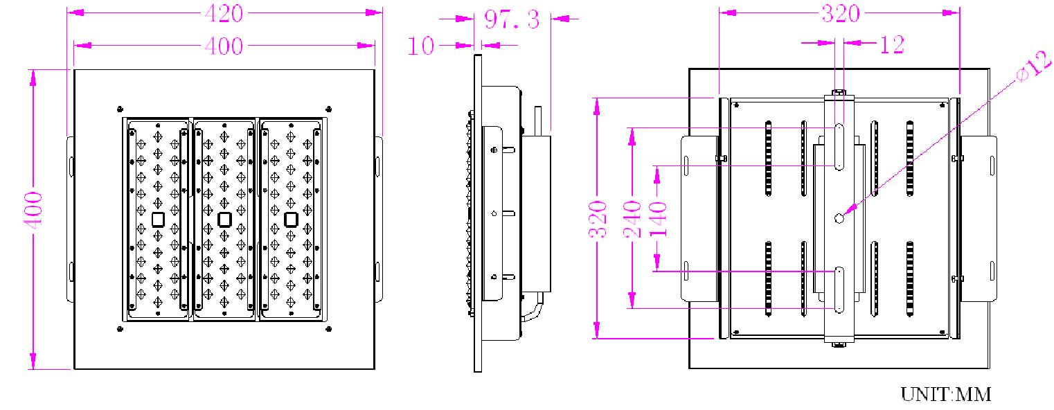 150W Petrol Station LED Canopy Lights IP65 Outdoor power saving