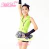 Buy cheap 3 in 1 Sleeveless Green Belt Vest Zebra Skirt Leotard Dance Competition Costumes from wholesalers