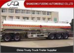 5 Compartments Aluminum Tank Semi Trailer , Petroleum Tank Trailers 50000 Liters