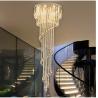 Buy cheap Modern Double Spiral Staircase Lustre Crystal ceiling lights for entrance hallway(WH-NC-54) from wholesalers