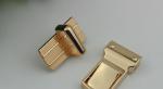 Fashion bag make accessories light gold metal press locks for handbags