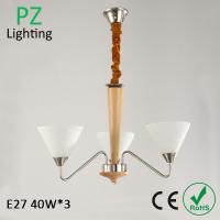 Buy cheap 3 heads / arms popular wooden pendant lamp wood chandelier lighting CE/ROHS made product