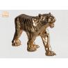 Buy cheap Large Gold Leafed Polyresin Animal Figurines Tiger Sculpture Table Statue from wholesalers