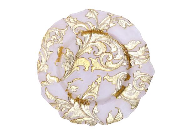 Buy cheap Irregular Flower Design Embossed Crystal Dessert Plates 32cm For Wedding from wholesalers