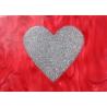 Buy cheap Wedding Hard Case Acrylic Clutch Bags , Ladies Red Clutch Bag With Silver Heart Glitter from wholesalers