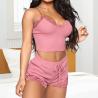 Buy cheap 2 Piece Ladies Comfortable Sling Solid Sexy Lace Sleepwear Suit Seductive Pajama Sets from wholesalers