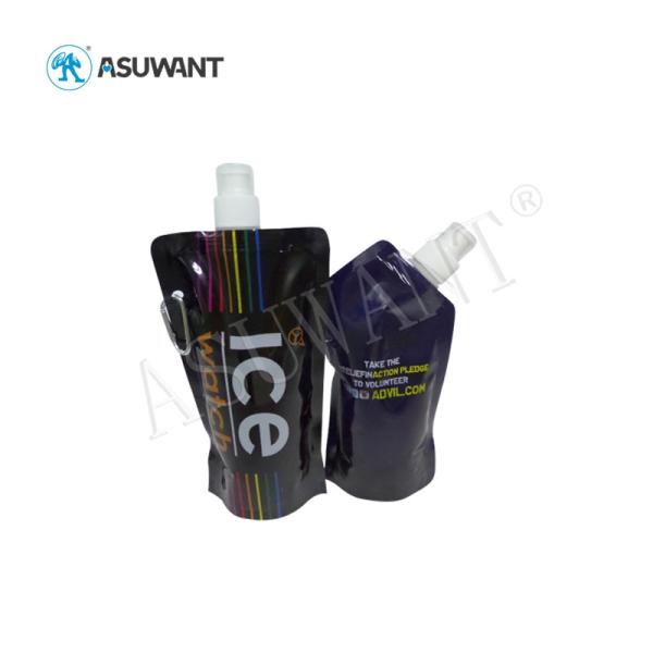 Buy cheap Smell Proof Liquid Spout Bags Black Color Custom Printing Durable Eco - Friendly from wholesalers