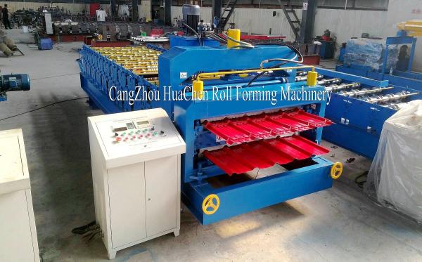 16 -18 Station Free Design Steel Tile Double Layer Roll Forming Machine PPGI /