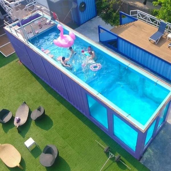 Buy cheap 40 Feet Artificial Steel Structure Surfable Shipping Container Swimming Pool from wholesalers