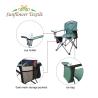 Buy cheap Luxury Support Folding Camping Fishing Lawn Chair Hard Arm High Back With Cooler Bag from wholesalers