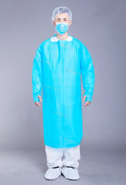 Buy cheap PP CPE Waterproof Worker 35g Disposable Plastic Gown from wholesalers