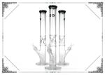 Grace 17.5'' Tall Straight Tube Glass Smoking Pipes With Special Ice Catcher