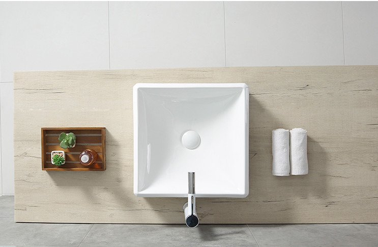 Solid surface counter Ceramic Art Basin mirror cabinet 520*425*135mm