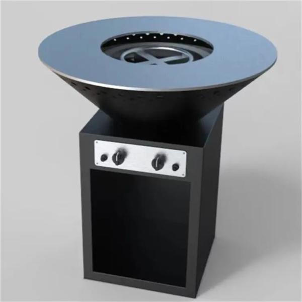 Buy cheap New Design Black Painted Metal Natural Gas Fire Pit With BBQ Grill For Backyard from wholesalers