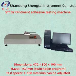 Buy cheap Travel 150mm Ointment Adhesive Testing Machine Load Range 0-5000mN Speed 1-600mm/Min from wholesalers